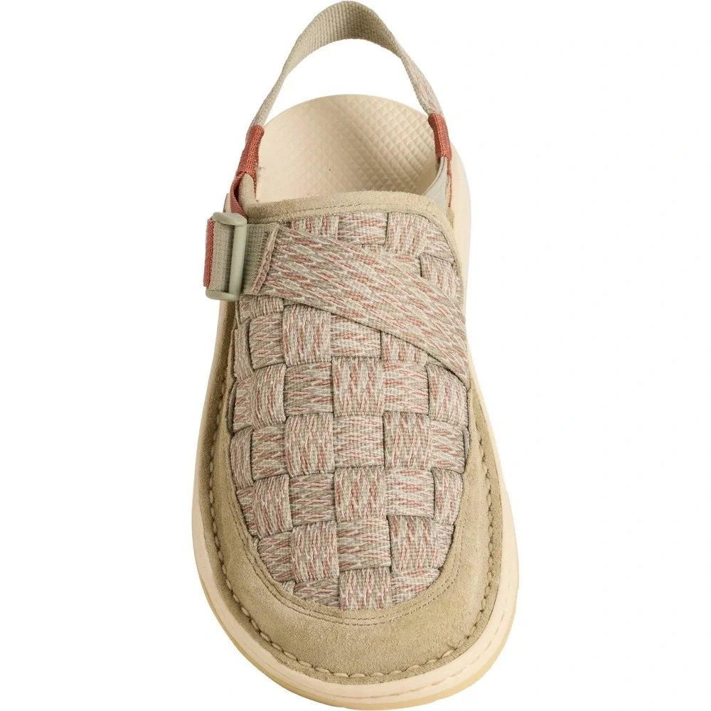 NEW Chaco‎ Canyon Woven Clogs Men Sz 9 Beige Khaki Buckle Open Back Outdoor